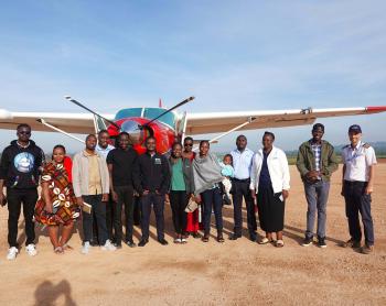 MAF pilot Ryan Unger flew Cure Hospital team to Mbarara