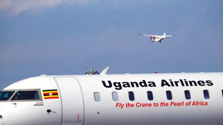 MAF plane flying over Uganda airline