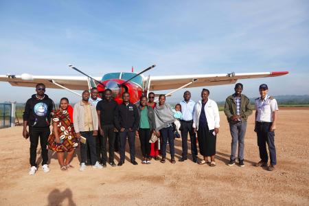 MAF pilot Ryan Unger flew Cure Hospital team to Mbarara