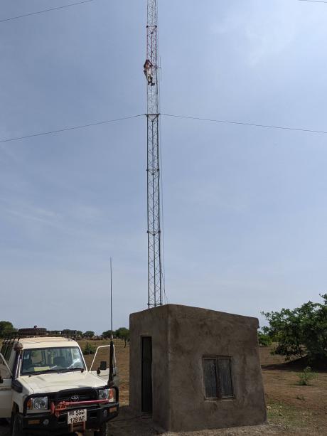 One of the repaired radio towers