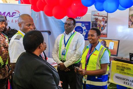 Uganda's Prime Minister Robinah Nabbanja visits MAF stall