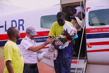 MAF has so far done six flights for children with hydrocephalus and spina bifida from South Sudan to Uganda for surgery 