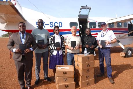 MAF flew 200 Bibles to Moroto
