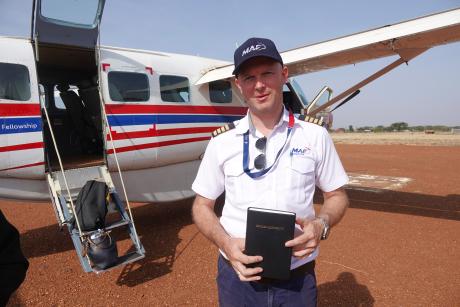 MAF pilot Wim Hobo flew the Bibles to Moroto