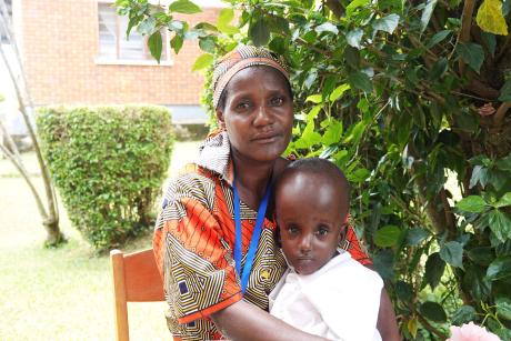 Baby Kyalimpa Bukenya with his mother 
